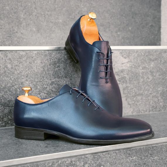 Туфли оксфорды, мужская обувь синего цвета 44 | Зображення 2