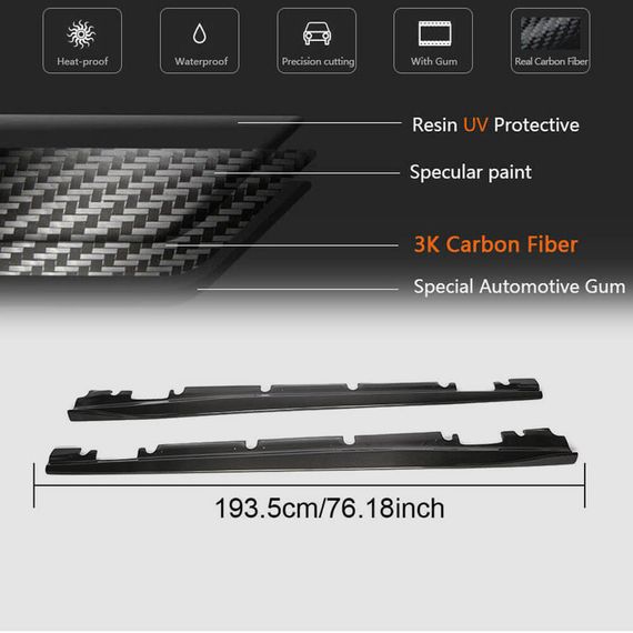 Бокові пороги V2 (Карбон) для Mercedes A-сlass W176 2012-2018 рр | Зображення 5