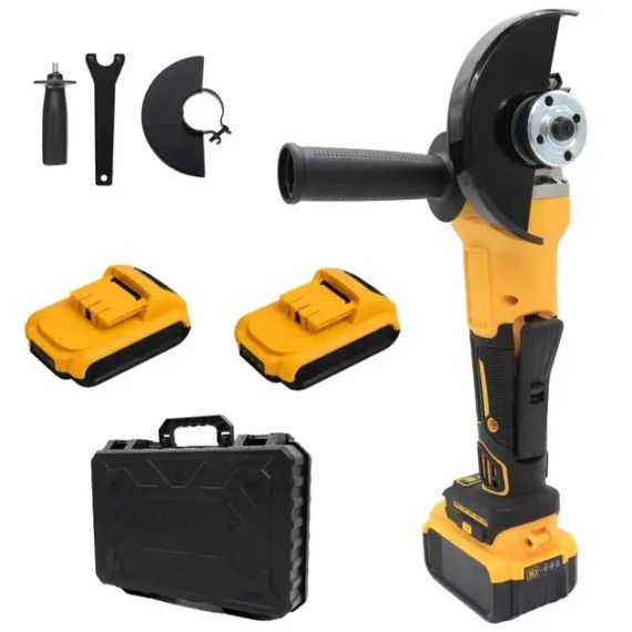 Аккумуляторная болгарка + 2 аккумулятора 24В, 125мм в кейсе / Мини болгарка / Угловая болгарка / УШМ