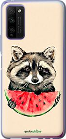 Чохол на Huawei Honor 30 Lite Єнотик з кавуном "4605u-2074-2448"