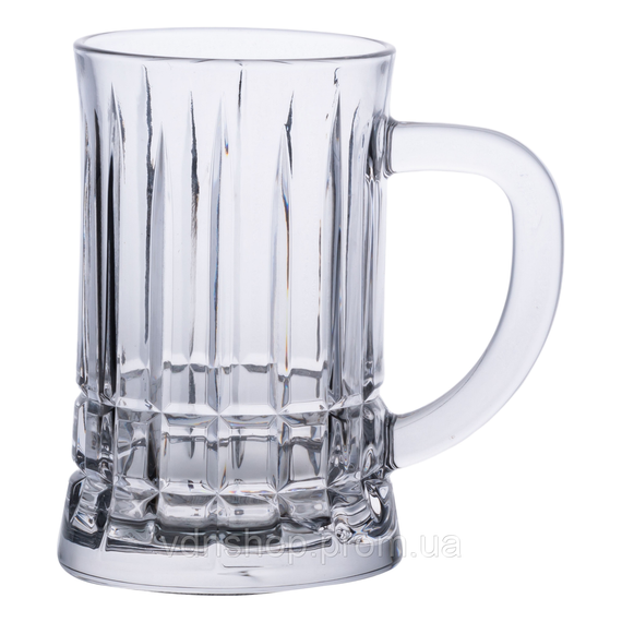 Набор пивных бокалов 2 шт 310 мл из стекла HP-19-145 | Зображення 1