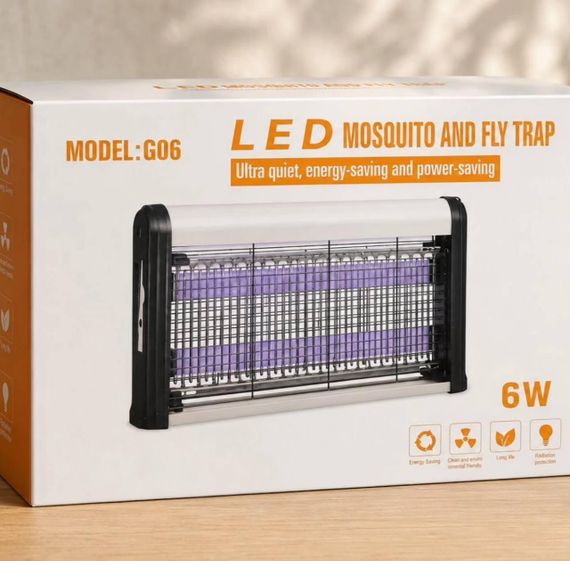 LED-пастка для комарів та комах G06 електрична сітка без хімічних речовин і неприємних запахів 6 Вт | Зображення 2