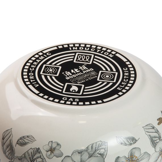 Емальована каструля об'ємом 6,5 л для газових, електричних та індукційних плит HP-2-107 | Зображення 3