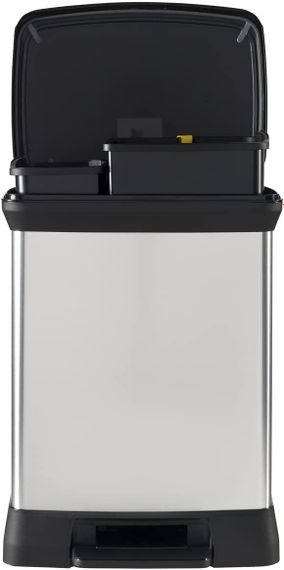Контейнер для сміття з педаллю Curver (Курвер) Deco bin 30 л (02164) Сріблястий | Зображення 6