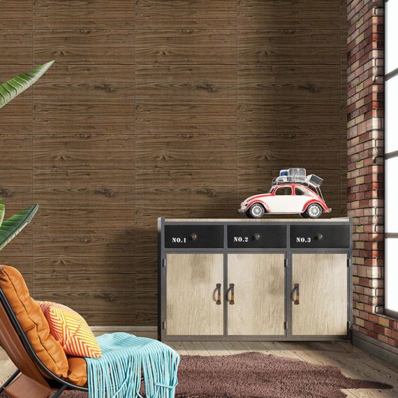 Декоративна 3D панель самоклейка 700х700х5мм Темний дуб (083) SW-00000018 | Зображення 4