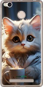 Чохол на Xiaomi Redmi 3x Білий кіт "5646u-441-2448"