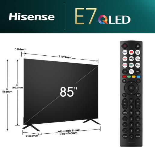 LED-телевізор Hisense 85E7NQ | Зображення 4