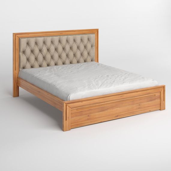 Полуторне дерев&#039;яне ліжко Mebigrand Торонто Т3 Вільха/Аляска 23 (бежевий) 120х200 см (MBG-7757) | Зображення 1