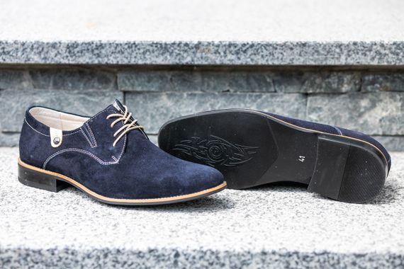 Туфлі замшеві сині Lucky Choice 42 розмір | Зображення 3