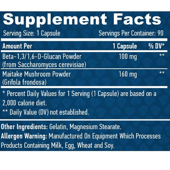 Бета-Глюкан Haya Labs Beta Glucans 100 mg 90 Caps | Зображення 1