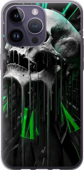 Чехол на iPhone 14 Pro Max Череп-часы "4100u-2667-17620"