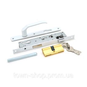 Замок дверной с комплектом дверных ручек и ключами 8525  (230*(174)*41.5*16)