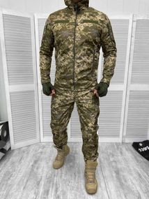 Тактичний костюм піксель софтшов осінь