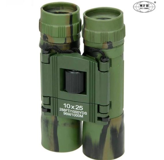 Бінокль складаний MFH 10x25 Woodland | Зображення 1