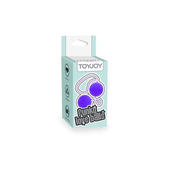 Вагинальные шарики пластиковые фиолетовые Toy Joy sexstyle | Зображення 2