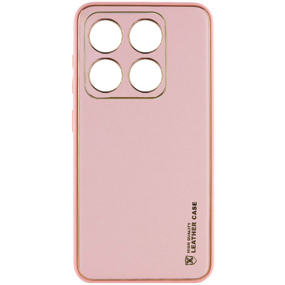 Кожаный чехол Xshield для Xiaomi 14 Pro Розовый / Pink