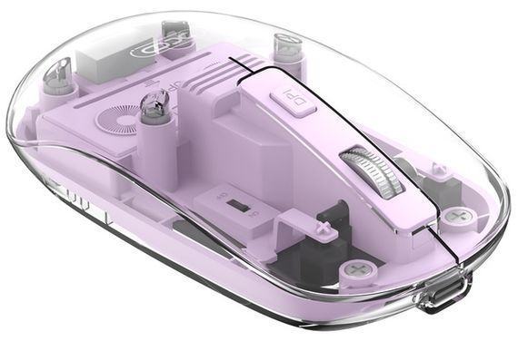 Миша XO M12 Bluetooth wireless transparent Purple