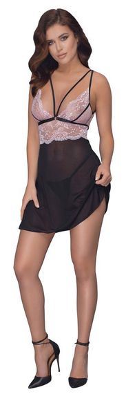 Пеньюар Babydoll black/pink S Sex Aura | Зображення 4