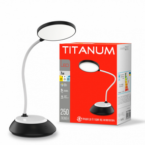 Лампа настільна LED 7W 3000-6500К з акумулятором USB чорний TLTF-022B Titanum
