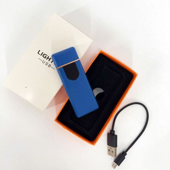 Электрозажигалка USB ZGP ABS, сенсорная зажигалка электрическая спиральная. HG-496 Цвет: синий | Зображення 2