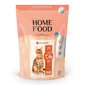 Home Food Сухий корм для активних котів 1,6 кг