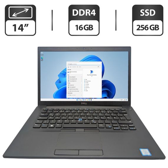Ультрабук Dell Latitude 7490 / 14" (1366x768) TN / Intel Core i5-8250U (4 (8) ядра по 1.6 - 3.4 GHz) / 16 GB DDR4 / 256 GB SSD M.2 / Intel UHD Graphics 620 / WebCam б/в