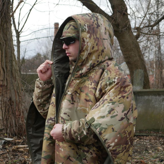 Спальний мішок-пончо 6в1 Multishelter Kiborg Мультикам утеплений | Зображення 6