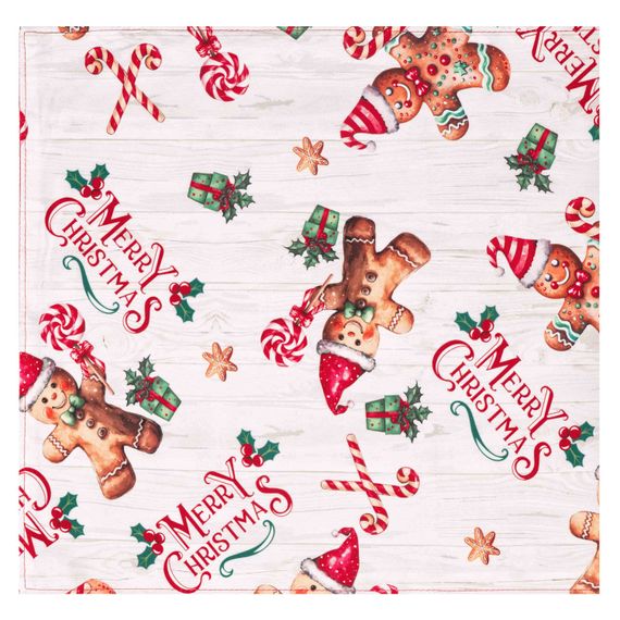 Ранер Ardesto Christmas Gingerbread 33х137см, 100% поліестер, червоний (ART01HCG)