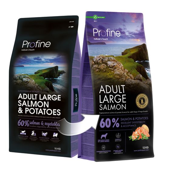 Корм сухой Profine Large Salmon and Potatoes для взрослых собак больших пород, с лососем и картофелем, 12 кг | Зображення 2