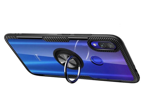 Чохол Primolux Ring Magnetic Stand для Xiaomi Redmi Note 7 / Note 7 Pro - Black | Зображення 1