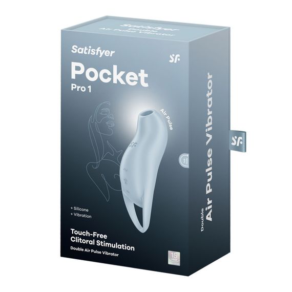 Вакуумний стимулятор - Satisfyer Pocket Pro 1 Blue Sex Aura | Зображення 1