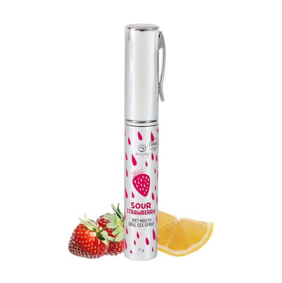Оральний спрей SOUR STRAWBERRY WET MOUTH ORAL SEX SPRAY Sex Aura | Зображення 3