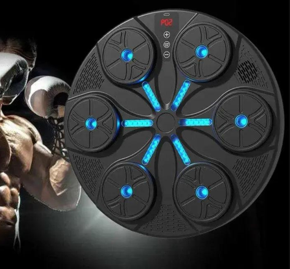 Тренажер для боксу музичний з підсвічуванням та Bluetooth чорний | Зображення 3