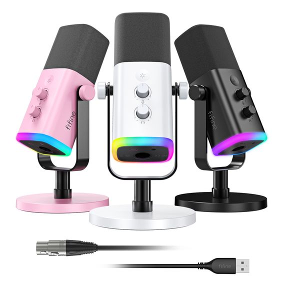 Мікрофон Fifine AM8W USB/XLR White (AM8W) | Зображення 3