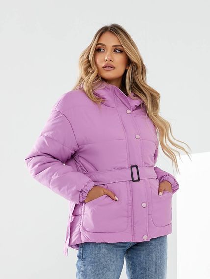 Куртка з поясом, арт. 332, рожевий