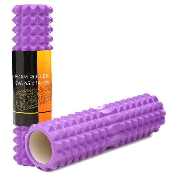 Масажний ролик Cornix EVA 45 x 14 см (валик, ролер) XR-0333 Violet