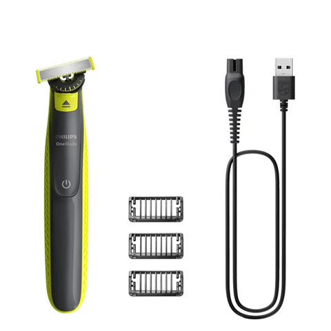Триммер Philips OneBlade 360 ​​QP2724/23 для бороды и усов подвижное лезвие 360 Blade 3 насадки Черный | Зображення 1