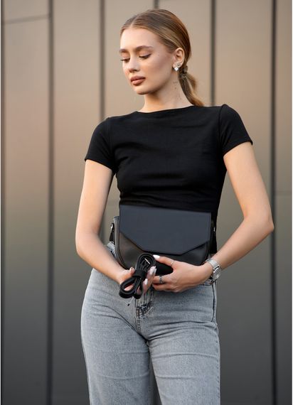 Сумка жіноча Sambag Leoma WITH Чорна 27 х 8 х 18 см (53050001) | Зображення 3