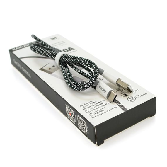 Кабель iKAKU KSC-723 GAOFEI smart charging cable for Type-C, Black, довжина 1м, 3.0A, BOX