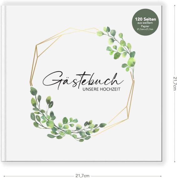 Весільна гостьова книга з безплатними наклейками + металева ручка 120 сторінок, гостьова книга побажань | Зображення 2