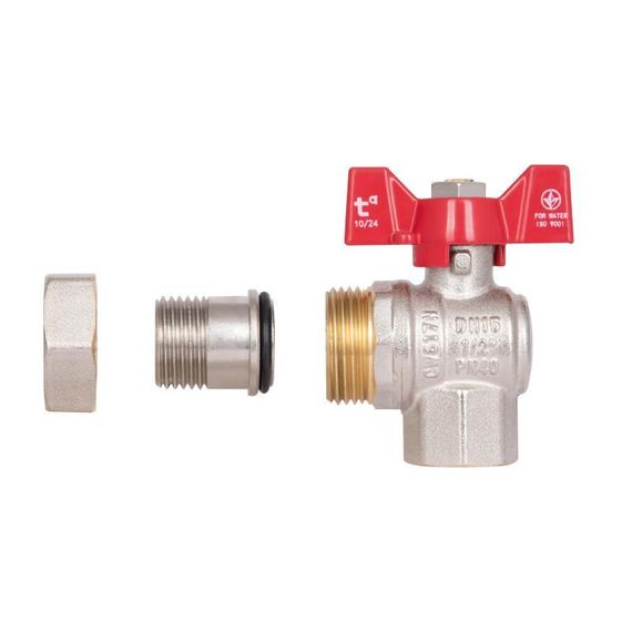 Кран кульовий "Американка" Thermo Alliance Standart кутовий 1/2" ВЗ SD222W15 | Зображення 8