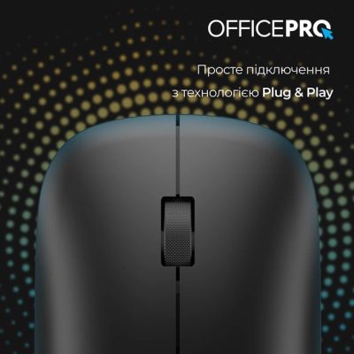 Мышка OfficePro M225B Silent Click Wireless Black (M225B) | Зображення 2