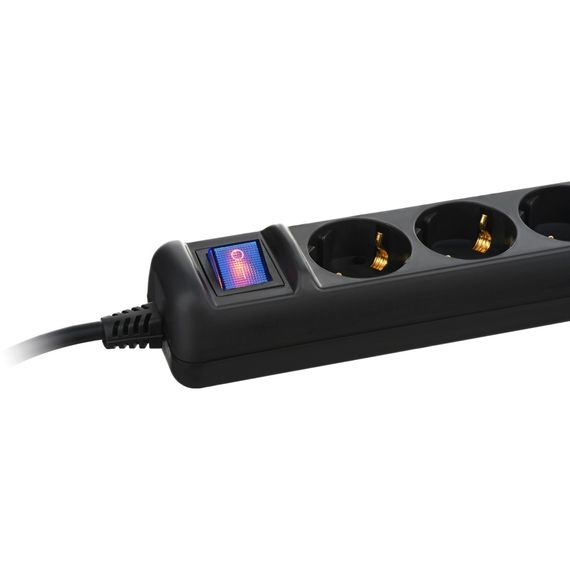 Мережевий фільтр живлення 2E 5xSchuko, 3м black (2E-U05ESM3BK) | Зображення 2