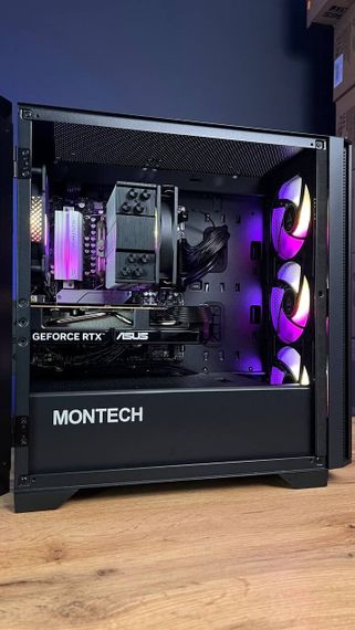 Збірка на замовлення: ігровий ПК Montech Air 100 ARGB Black Tower / AMD Ryzen 5 8400F (6 (12) ядер по 4,2 - 4,7 ГГц) / 32 ГБ DDR5 / 1000 ГБ SSD M.2 / nVidia GeForce RTX 5060, 8 ГБ GDDR6, 128-біт / 650 Вт | Зображення 3