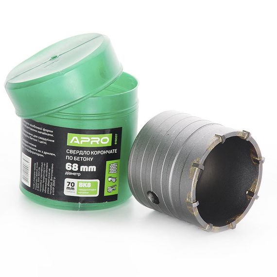 Свердло корончасте для бетону 68 мм APRO 8190071 | Зображення 3