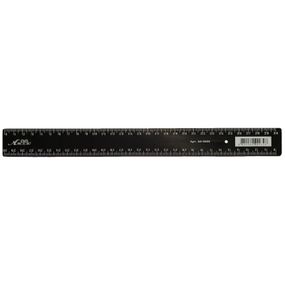 Классическая линейка AS-0608, К-9095 цвет черный, пластиковая, 30 см