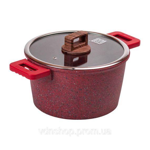 Алюмінієва каструля об'ємом 5,3 л з кришкою Ø 24 см з антипригарним покриттям MGC HP-4-446R | Зображення 3