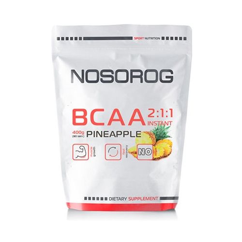 Амінокислота BCAA для спорту Nosorog Nutrition BCAA 2:1:1 400 g /72 servings/ Pineapple