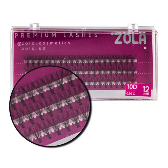 Ресницы-пучки ZOLA 10D 12 mm