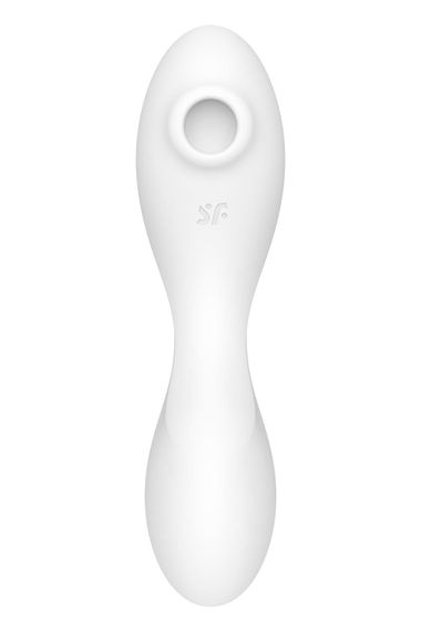 Вакуумний смарт-стимулятор із вібрацією Satisfyer Curvy Trinity 5 (White), керування зі смартфона | Зображення 1
